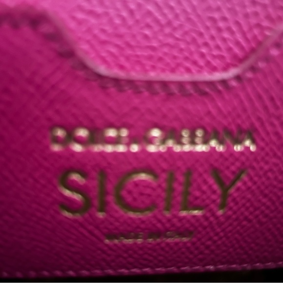 DOLCE & GABBANA Dauphine Oops Patch Medium Miss Sicily Satchel Rosa Geranio EUC - Picture 11 of 13